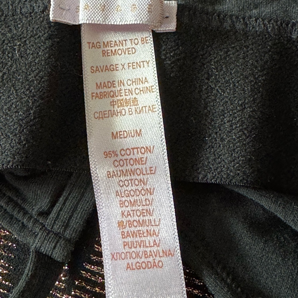 Savage X Fenty Black Logo Bralette, Medium - Picture 4 of 4